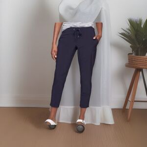 ATHLETA  Linen ankle  panavy Pant  Size 14T NWT